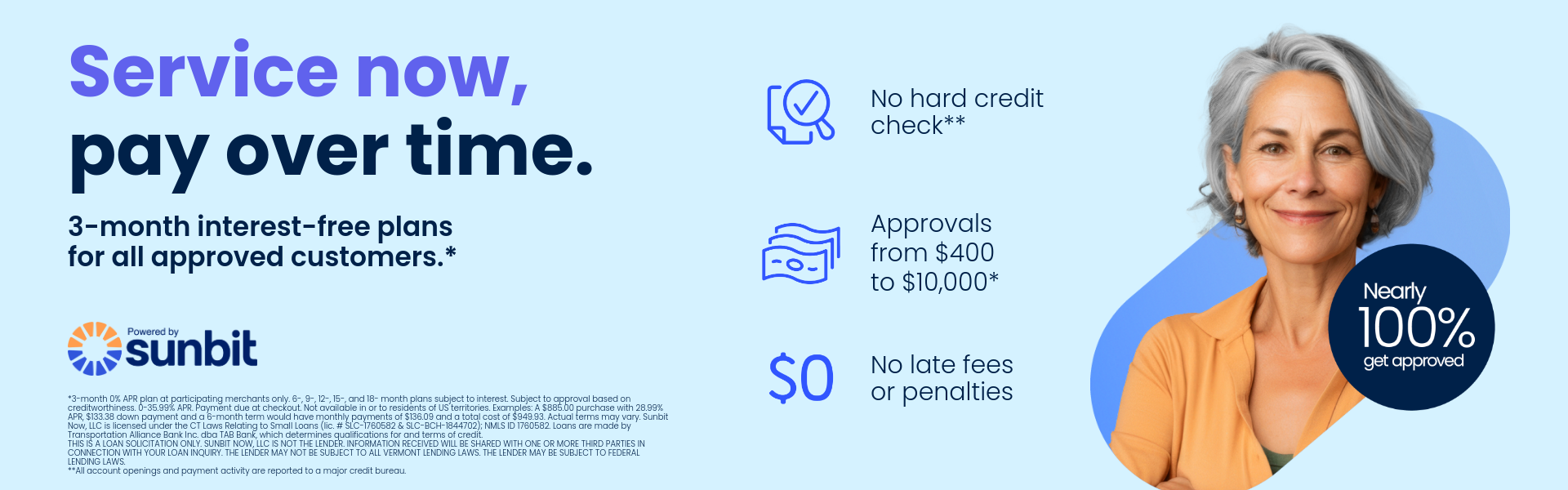 Service now, pay over time
