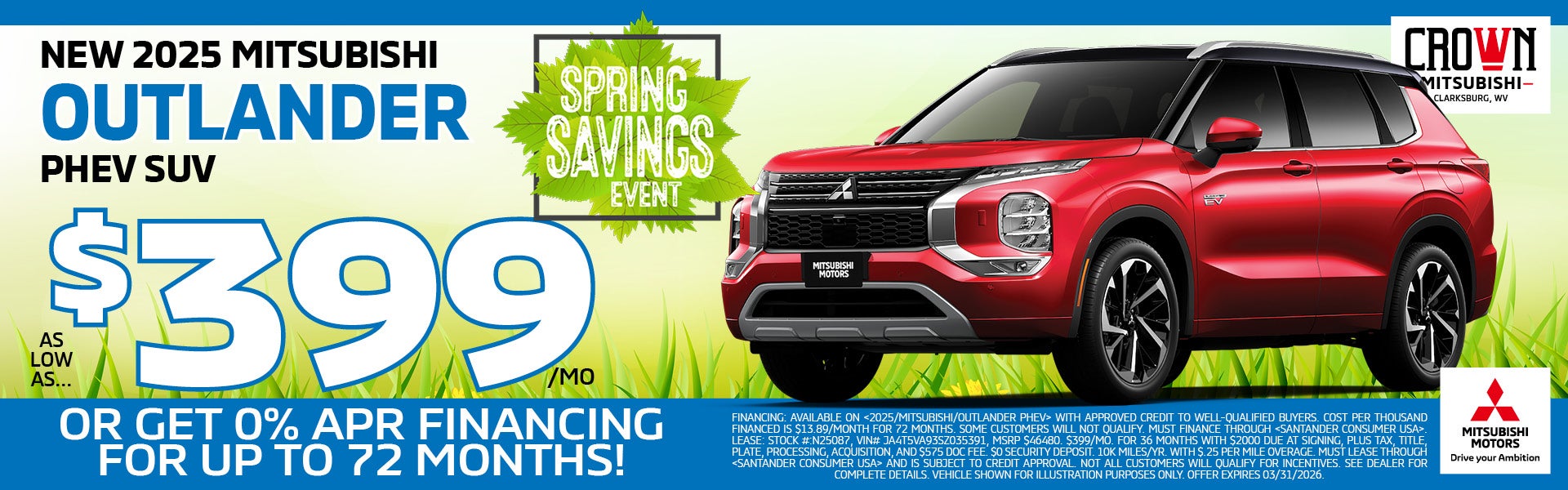 As Low As $399/mo. or 0% APR