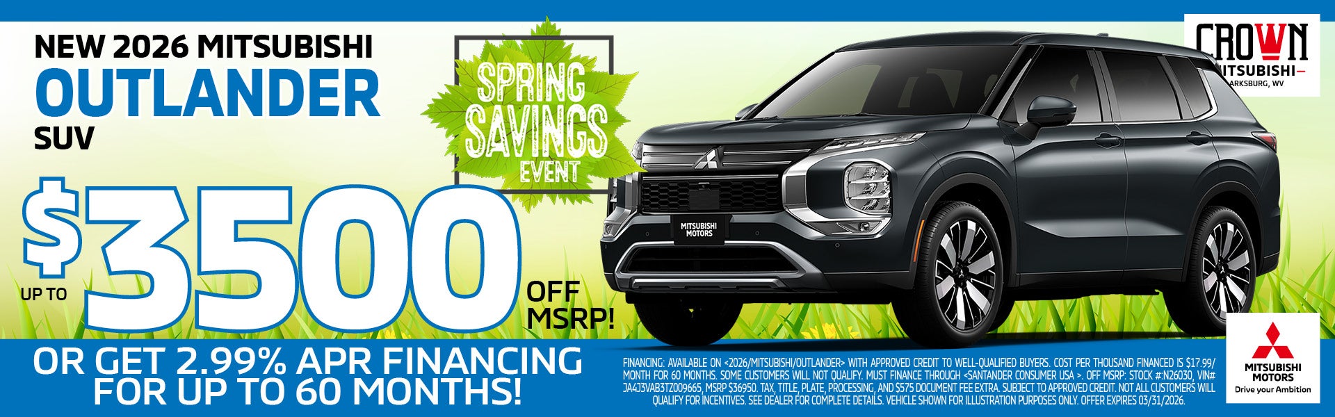 Up to $3,500 Off MSRP or 2.99% APR