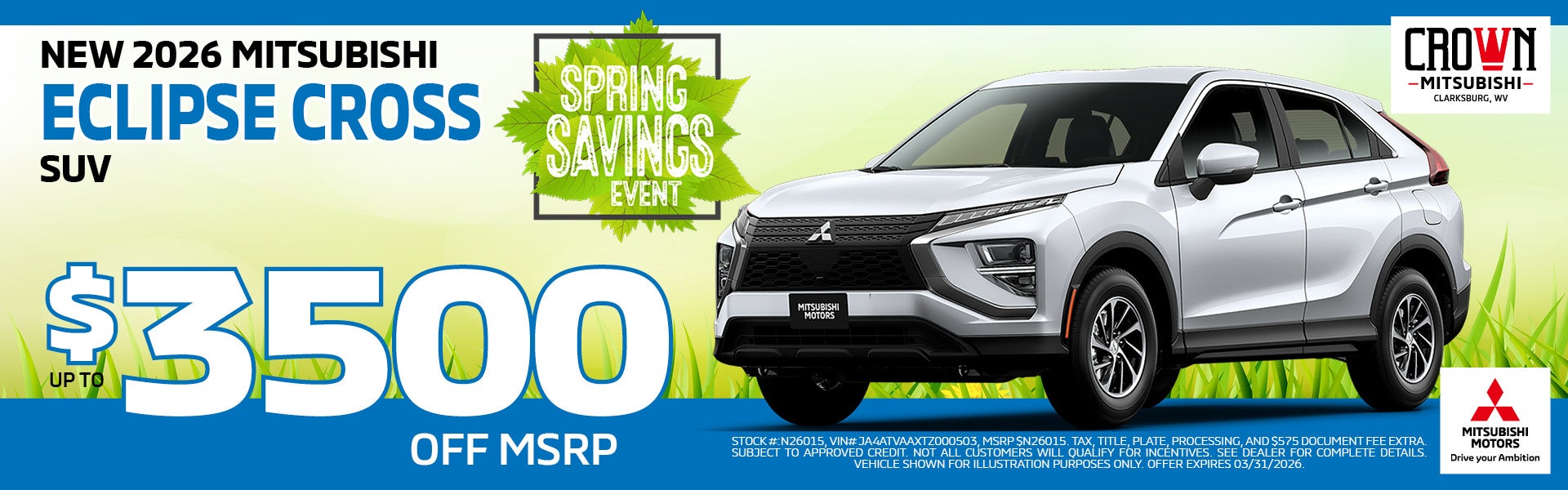 Up to $3,500 Off MSRP